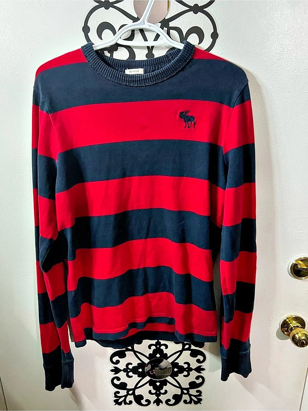 Abercrombie & Fitch Men's Striped Long Sleeve Shirt Size Large
